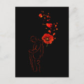 Herinnering op dag Canada Red Poppy Lest We verget Briefkaart (Voorkant)