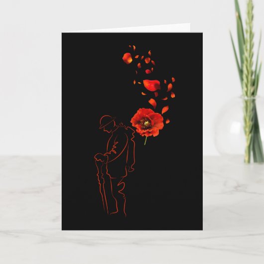 Herinnering op dag Canada Red Poppy Lest We verget Kaart (Voorkant)