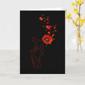 Herinnering op dag Canada Red Poppy Lest We verget Kaart (Gele Bloem)