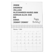 Herinnering op de verjaardag van Mam's Big Family  Kalender (Feb 2026)