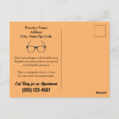 Herinnering optometristafspraak briefkaart (Achterkant)