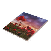 Herinnering | Papavers Tegeltje (Zijkant)