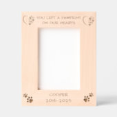 Herinnering Pet Paw Heart om hondensympathie te on Gegraveerde Lijstjes (Voorkant)