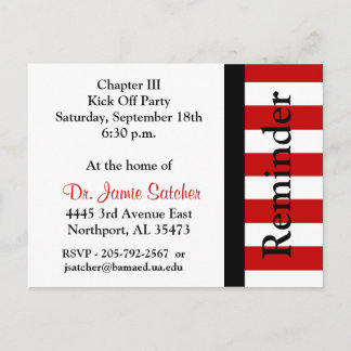 Herinnering Post Card2 Uitnodiging Briefkaart