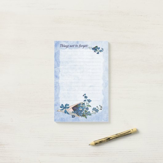 Herinnering Post-het Nota's met vergeet-me-niet Bl Post-it® Notes (Op bureau)