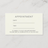 Herinnering professionele tandheelkundige benoemin afsprakenkaartje (Achterkant)
