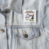 HERINNERING SCOTT WALKER VIERKANTE BUTTON 5,1 CM (In situ)