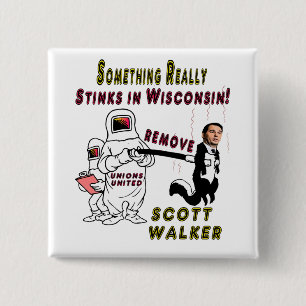 HERINNERING SCOTT WALKER VIERKANTE BUTTON 5,1 CM
