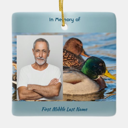 Herinnering Souvenir Eend Vogels Keramisch Ornament (Voorkant)