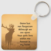 Herinnering Souvenir Jager Jacht Hert Sleutelhanger (Achterkant)