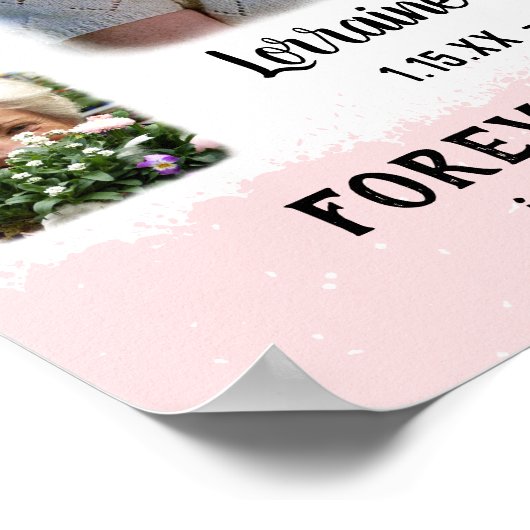 Herinnering Souvenir Rand Vervagen Foto Collage Ro Poster (Hoek)