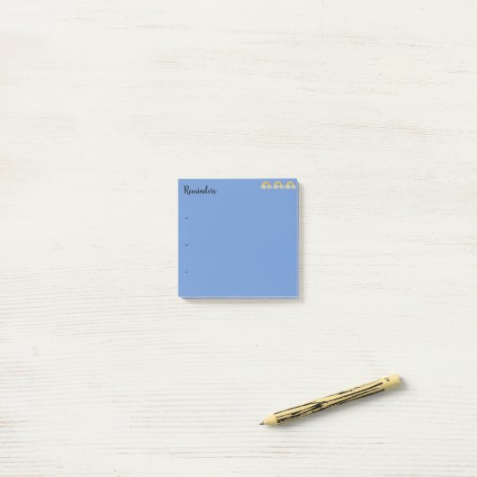 Herinnering Sticky Note met regenbogen (Op bureau)