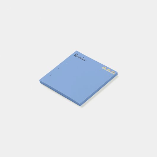 Herinnering Sticky Note met regenbogen (Schuin)