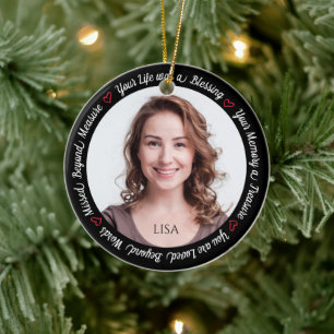 Herinnering Sympathie Aandenken Herdenkingsfoto Keramisch Ornament