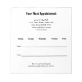 Herinnering Tandarts Afspraak Notitieblok (Voorkant)