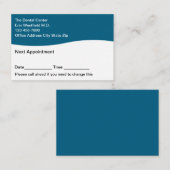 Herinnering Tandarts Afspraakkaarten voor patiënte Visitekaartje (Voorkant / Achterkant)