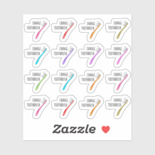 Herinnering tandenborstel wijzigen DentalCare Bujo Sticker