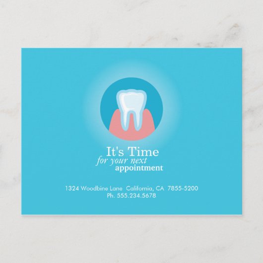 Herinnering tandheelkundig klinisch Briefkaart Aan (Voorkant)