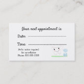 Herinnering tandheelkundige benoeming afsprakenkaartje (Voorkant)