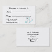 Herinnering tandheelkundige benoeming afsprakenkaartje (Voorkant / Achterkant)