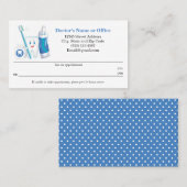 Herinnering tandheelkundige benoeming visitekaartje (Voorkant / Achterkant)