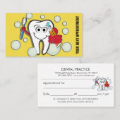 Herinnering tandheelkundige kantoorbenoeming afsprakenkaartje (Voorkant / Achterkant)