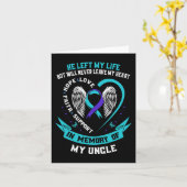 Herinnering Ter nagedachtenis aan mijn oom Zelfmoo Kaart (Gele Bloem)