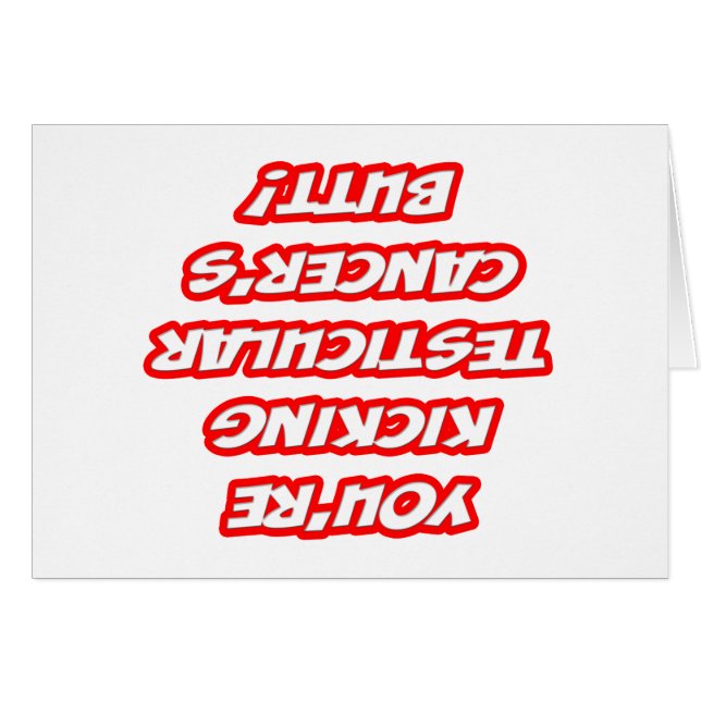 Herinnering... Testiculaire kankerkont schoppen (Voorkant Horizontaal)