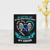 Herinnering van mijn neef sympathie zelfmoordbewus kaart (Gele Bloem)