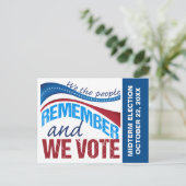 Herinnering verkiezingsdag Amerikaanse vlag Politi Briefkaart (Staand voorkant)