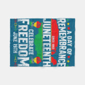 Herinnering vieren vrijheid juneteenth zwart fleece deken (Voorkant (Horizontaal))