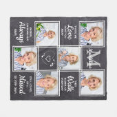 Herinnering voor aangepaste fotocollage Uniek Memo Fleece Deken (Voorkant (Horizontaal))