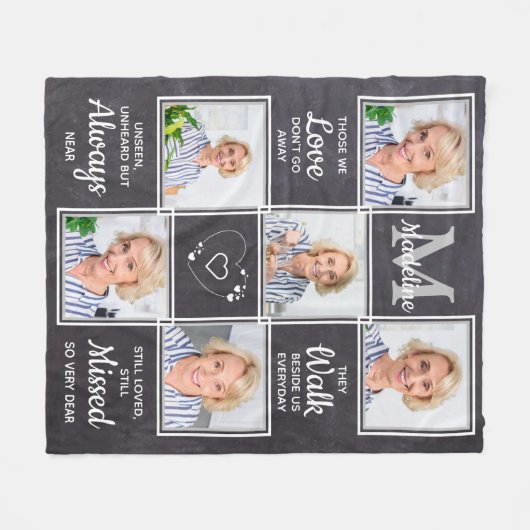 Herinnering voor aangepaste fotocollage Uniek Memo Fleece Deken (Voorkant (Horizontaal))
