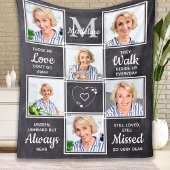 Herinnering voor aangepaste fotocollage Uniek Memo Fleece Deken