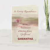 Herinnering voor aangepaste naam Jubileum verlies Kaart (Voorkant)