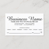 herinnering voor afspraak bij zonsondergang afsprakenkaartje (Achterkant)