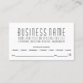 Herinnering voor afspraak Heilige Geometrie Afsprakenkaartje (Achterkant)