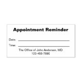 Herinnering voor afspraak met een bedrijfsarts zelfinktende stempel (Design)