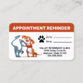 Herinnering voor afspraak met een huisdier - Kaart Afsprakenkaartje (Voorkant)