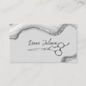 Herinnering voor afspraak met kapper Black Marble Visitekaartje (Voorkant)