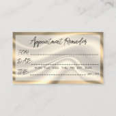 Herinnering voor afspraak met kapper Black Marble Visitekaartje (Achterkant)