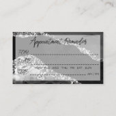 Herinnering voor afspraak met kapper Black Marble Visitekaartje (Achterkant)