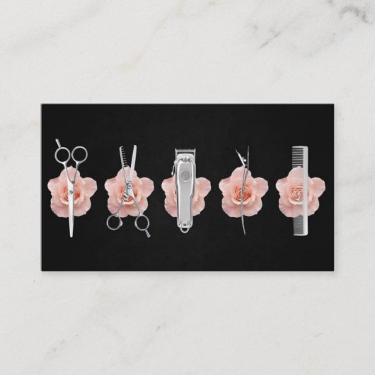 Herinnering voor afspraak met kapper Black Marble Visitekaartje (Voorkant)