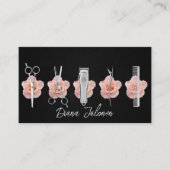 Herinnering voor afspraak met kapper Black Marble Visitekaartje (Voorkant)