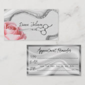 Herinnering voor afspraak met kapper Black Marble Visitekaartje (Voorkant / Achterkant)