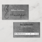 Herinnering voor afspraak met Mottled Silver Haars Afsprakenkaartje (Voorkant / Achterkant)