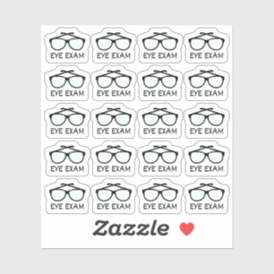 Herinnering voor afspraak met opticien voor oogond sticker