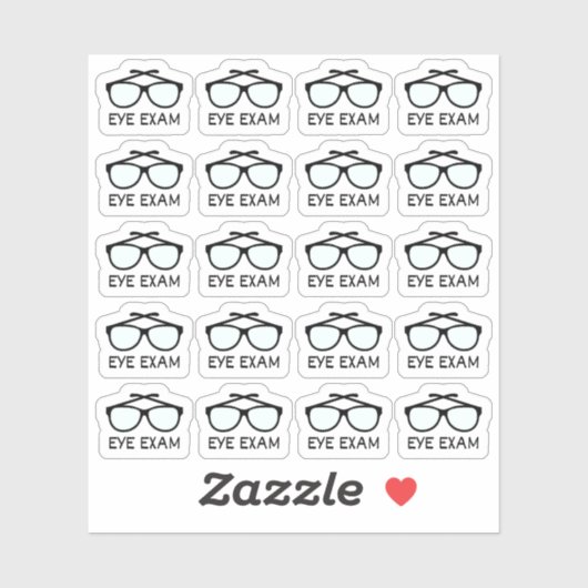 Herinnering voor afspraak met opticien voor oogond sticker (Vel)