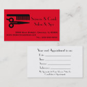 Herinnering voor afspraak met professionele kapper visitekaartje (Voorkant / Achterkant)