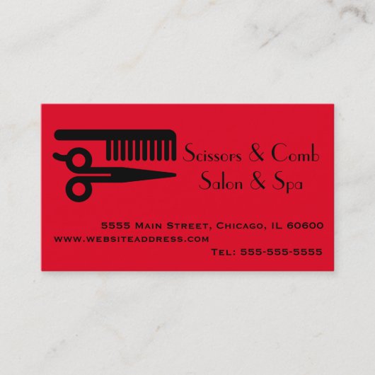 Herinnering voor afspraak met professionele kapper visitekaartje (Voorkant)